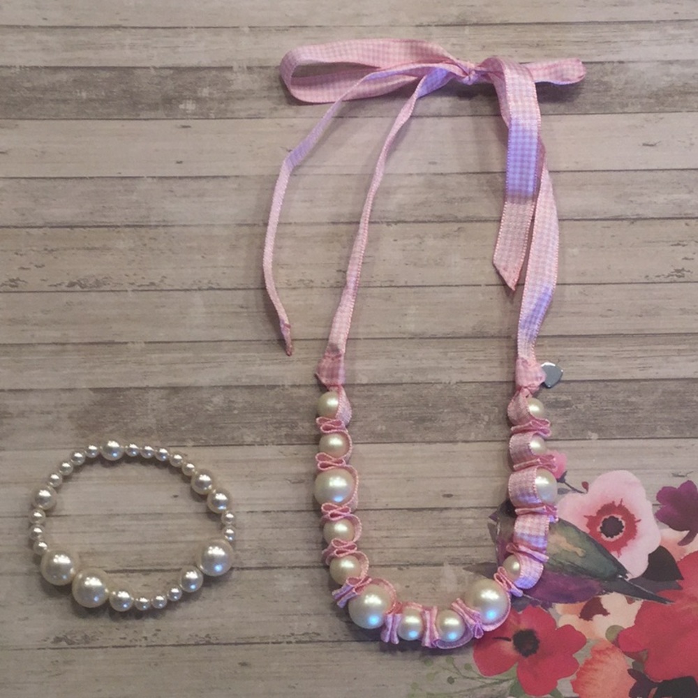 Darling preppy necklace & bracelet set